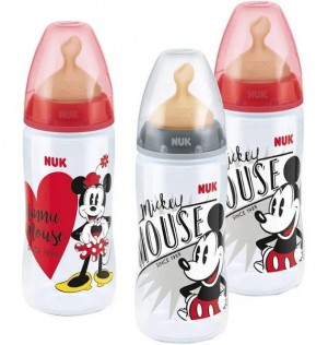 Nuk First Choice Латексная бутылочка - Nuk First Choice (300 мл Disney Mickey 0-6 M)