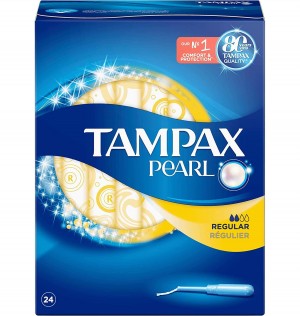 Tampax Pearl 100% Cotton Tampon (Regular 24 U)