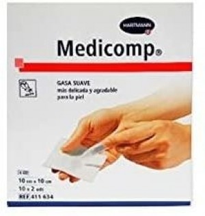 Компрессы Medicomp - стерильные подушечки (10 пакетиков по 2 штуки 10 см X 10 см)