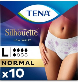 Впитывающая прокладка при недержании мочи - Tena Silhouette Low Waist Panty White (10 шт. большого размера)