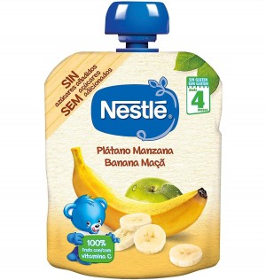 Nestle Naturnes Банан-яблоко (1 упаковка 90 г)