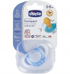 Пустышка резиновая - Chicco Physio Compact Anatomical (0-6M Blue)