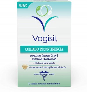 Vagisil Incontinence Care Интимные салфетки 2 в 1 (12 шт.)