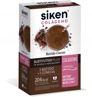 Siken Collagen Replacement Shake (6 пакетиков по 50 г со вкусом какао)