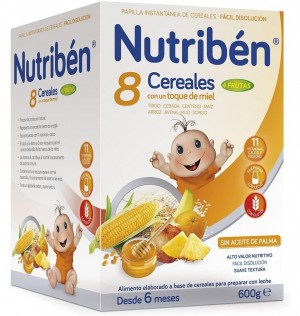 Nutriben 8 злаков и мед 4 фрукта, 600 гр. - Альтер