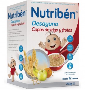 Nutriben Завтрак Пшеничные хлопья с фруктами, 750 гр. - Альтер