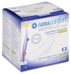 Ультратонкие прокладки из 100% хлопка - Farmaconfort (Night Wings 10 U)