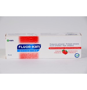 Зубная паста Fluor Kin Anticaries (1 бутылка 75 мл со вкусом свежей клубники)