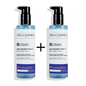 Pack Bclean Gel Micelar 3 en 1, 200 + 200 ml. - Bella Aurora