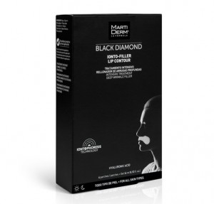 Black Diamond Ionto-Filler Контур для губ, 4 пластыря + гель 4 мл. - Мартидерм