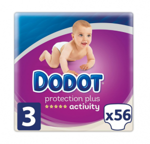 Dodot Plus Activity Подгузники для новорожденных T3 6-10 кг, 56 шт - Samforlab