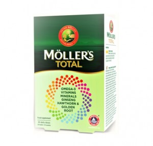 Möller's Total Vitamins + Minerals + Omega-3, 28 капсул, + 28 таблеток. - Оркла 