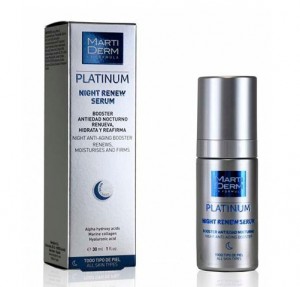 Ночная обновляющая сыворотка Platinum Night Renew Serum, 30 мл. - Мартидерм