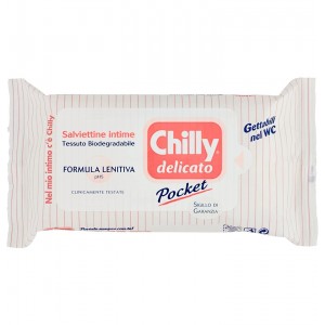 Chilly Pocket Деликатные салфетки для интимной гигиены (12 салфеток)