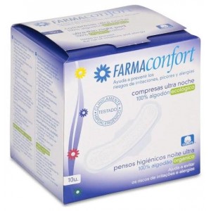 Ультратонкие прокладки из 100% хлопка - Farmaconfort (Night Wings 10 U)