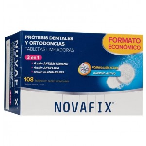 Антибактериальные таблетки Novafix 3 в 1 - очистка зубных протезов (108 таблеток)