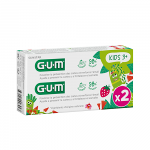 G.U.M 2x1 Pasta Dental kids 3+, 2 x 50 ml. - Sunstar